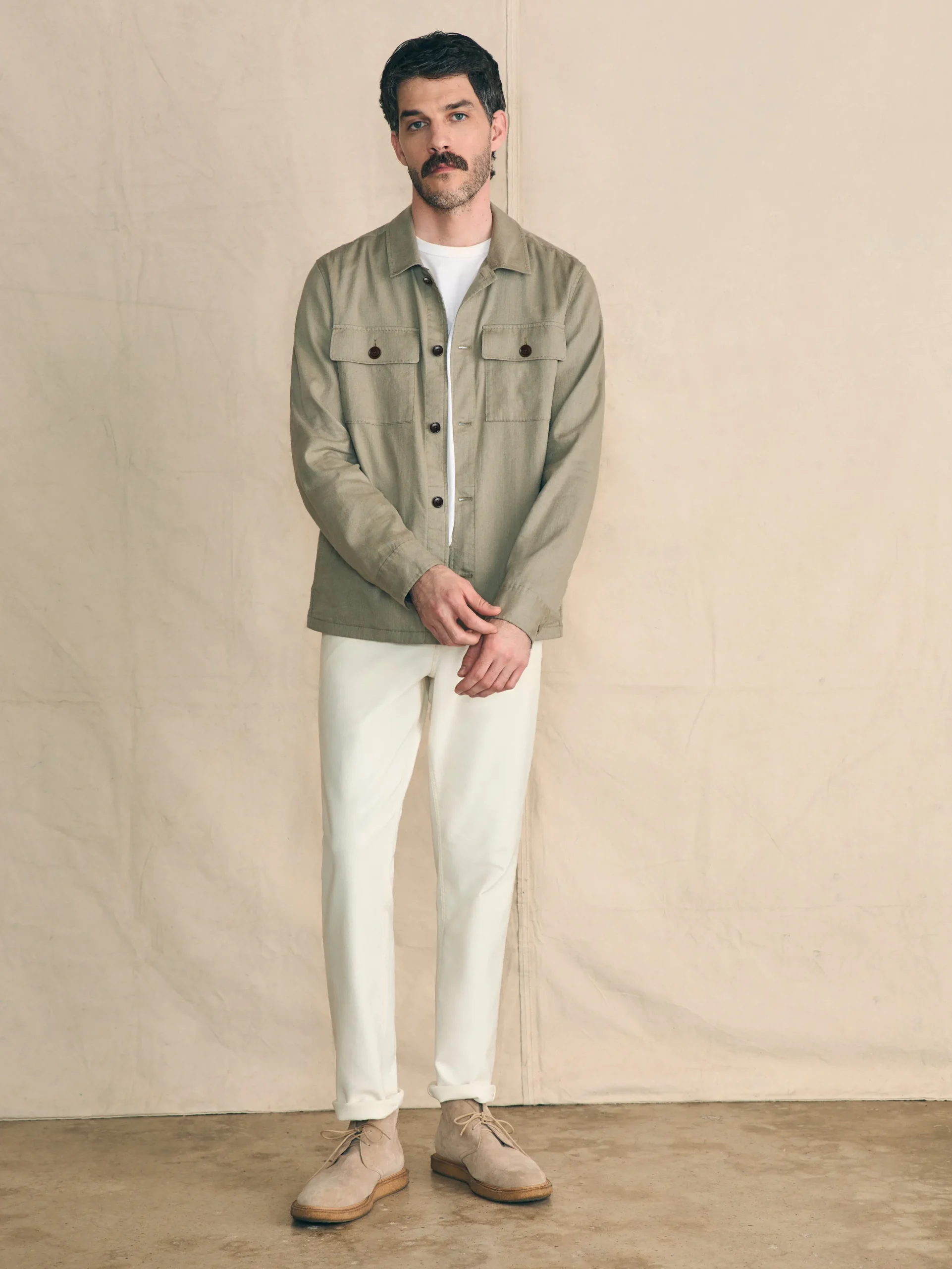 Faherty Brand Jackets & Vests*Movement™ Flex Linen Shirt Jacket -