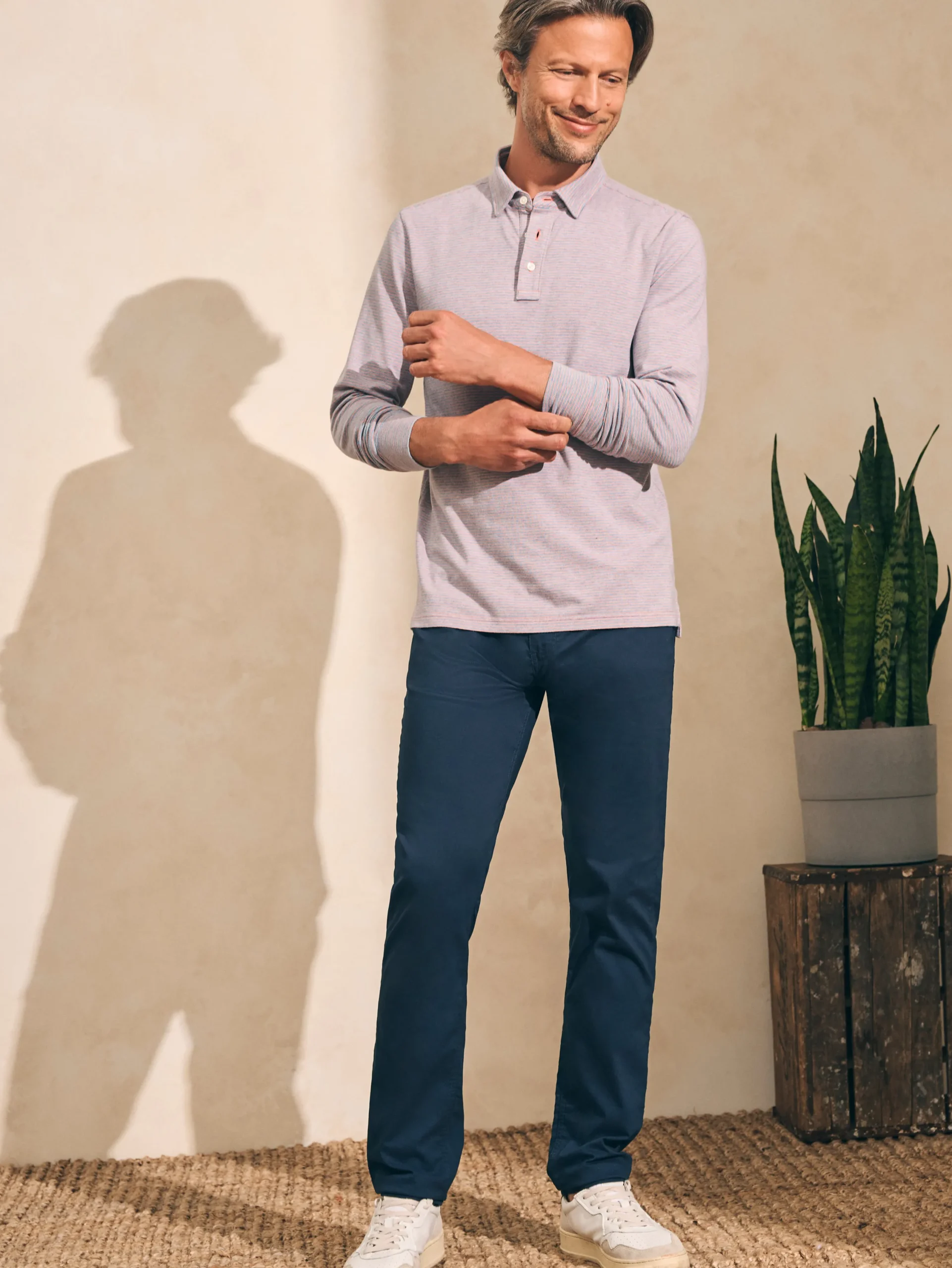 Faherty Brand Polo Shirts|T-Shirts & Henleys*Movement™ Long-Sleeve Polo Shirt -