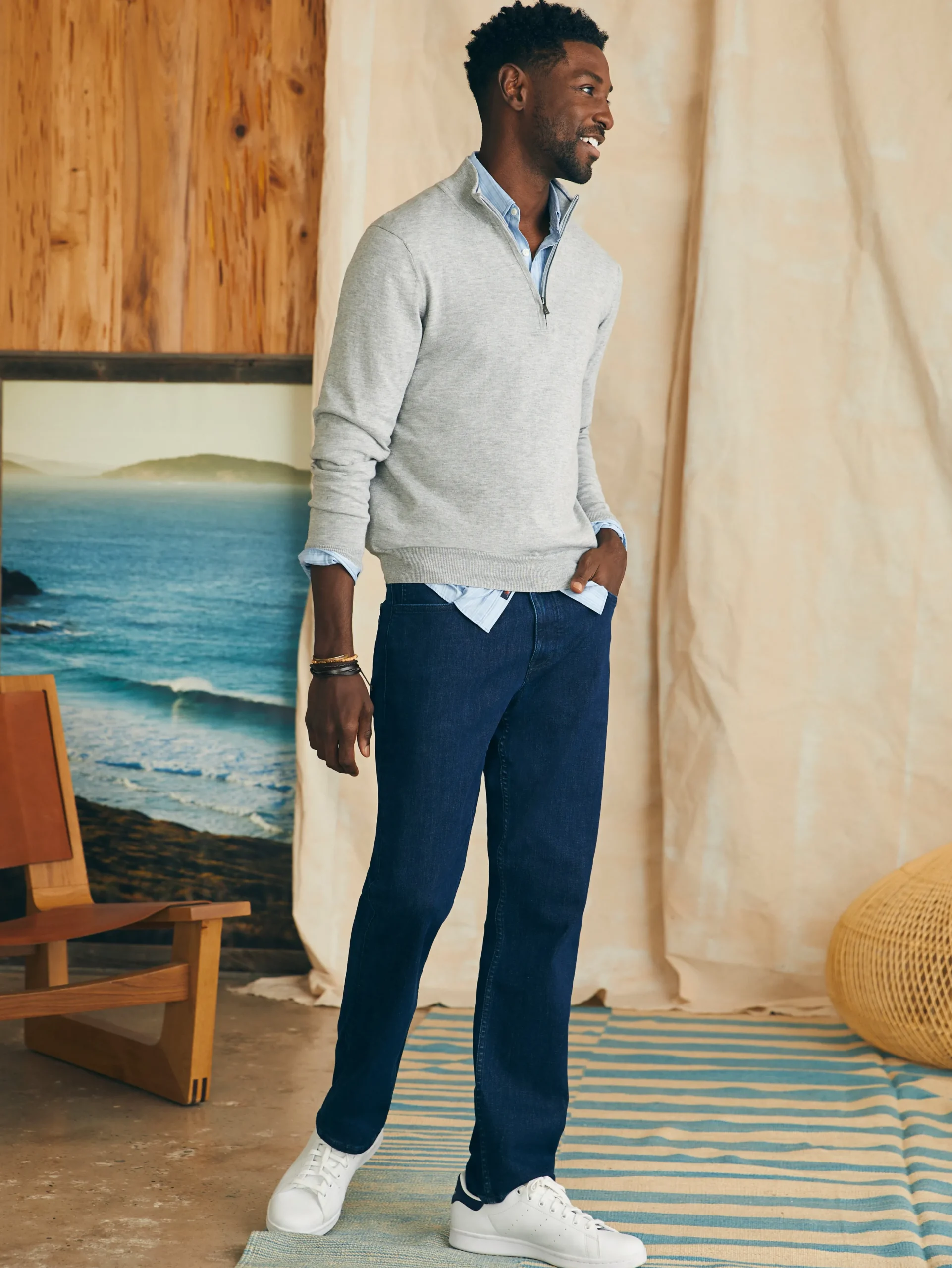 Faherty Brand Sweaters*Movement™ Quarter Zip Sweater (Tall) -