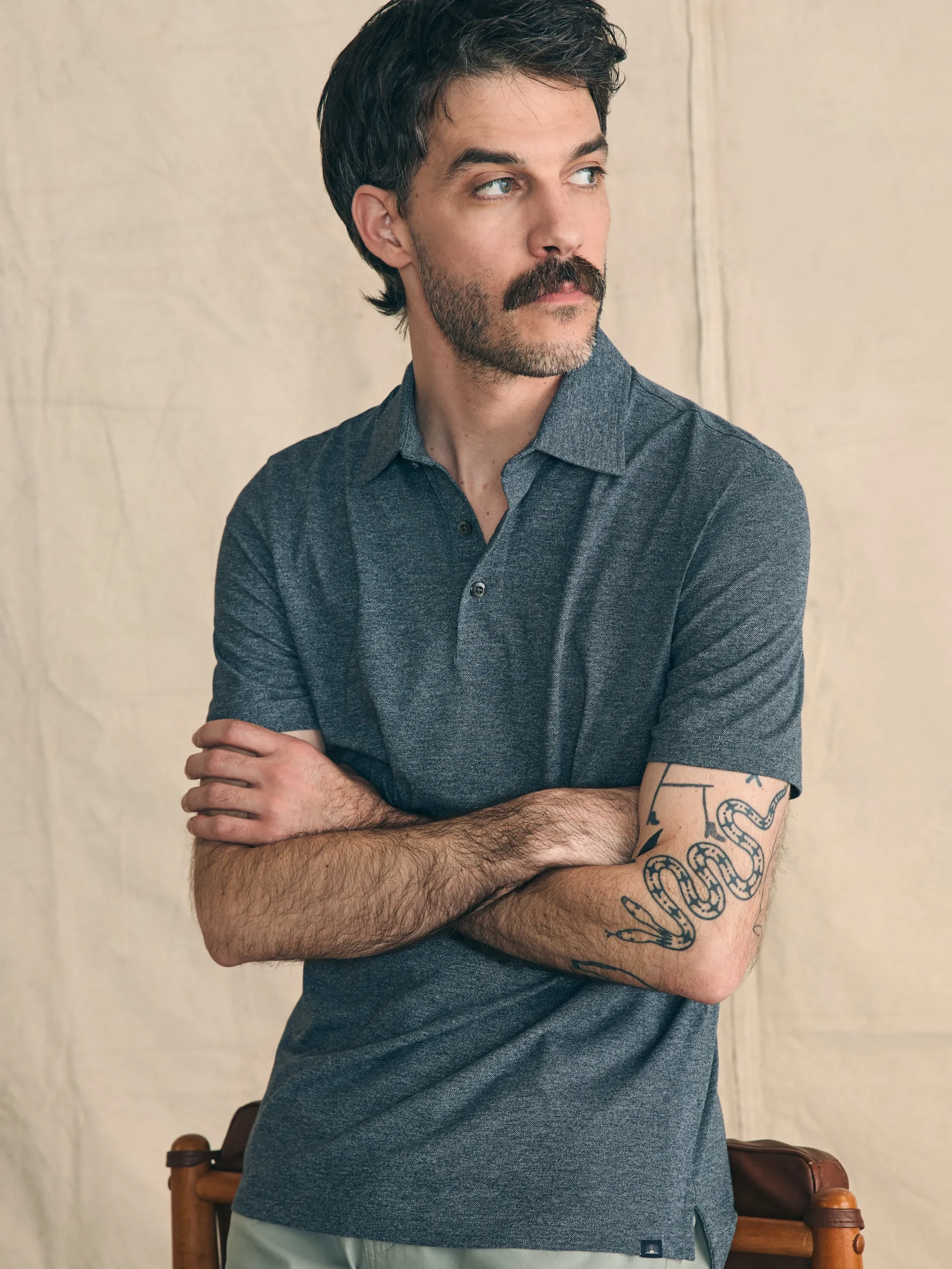 Faherty Brand Polo Shirts*Movement™ Short-Sleeve Pique Polo Shirt -