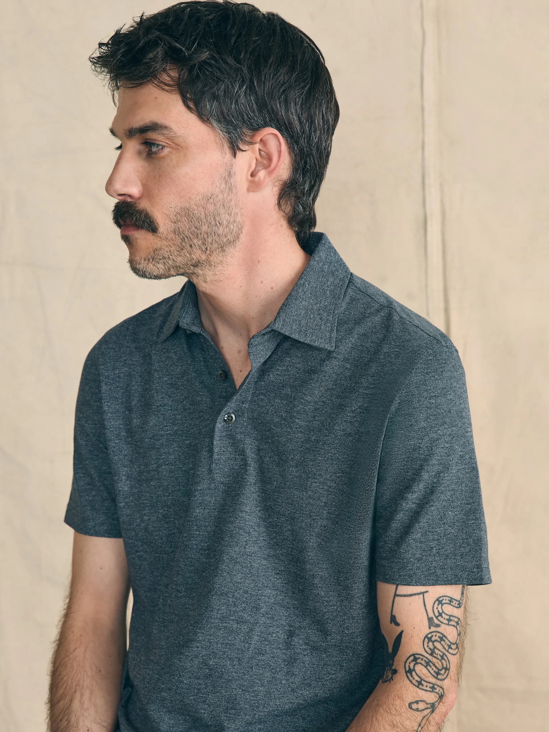 Faherty Brand Polo Shirts*Movement™ Short-Sleeve Pique Polo Shirt -