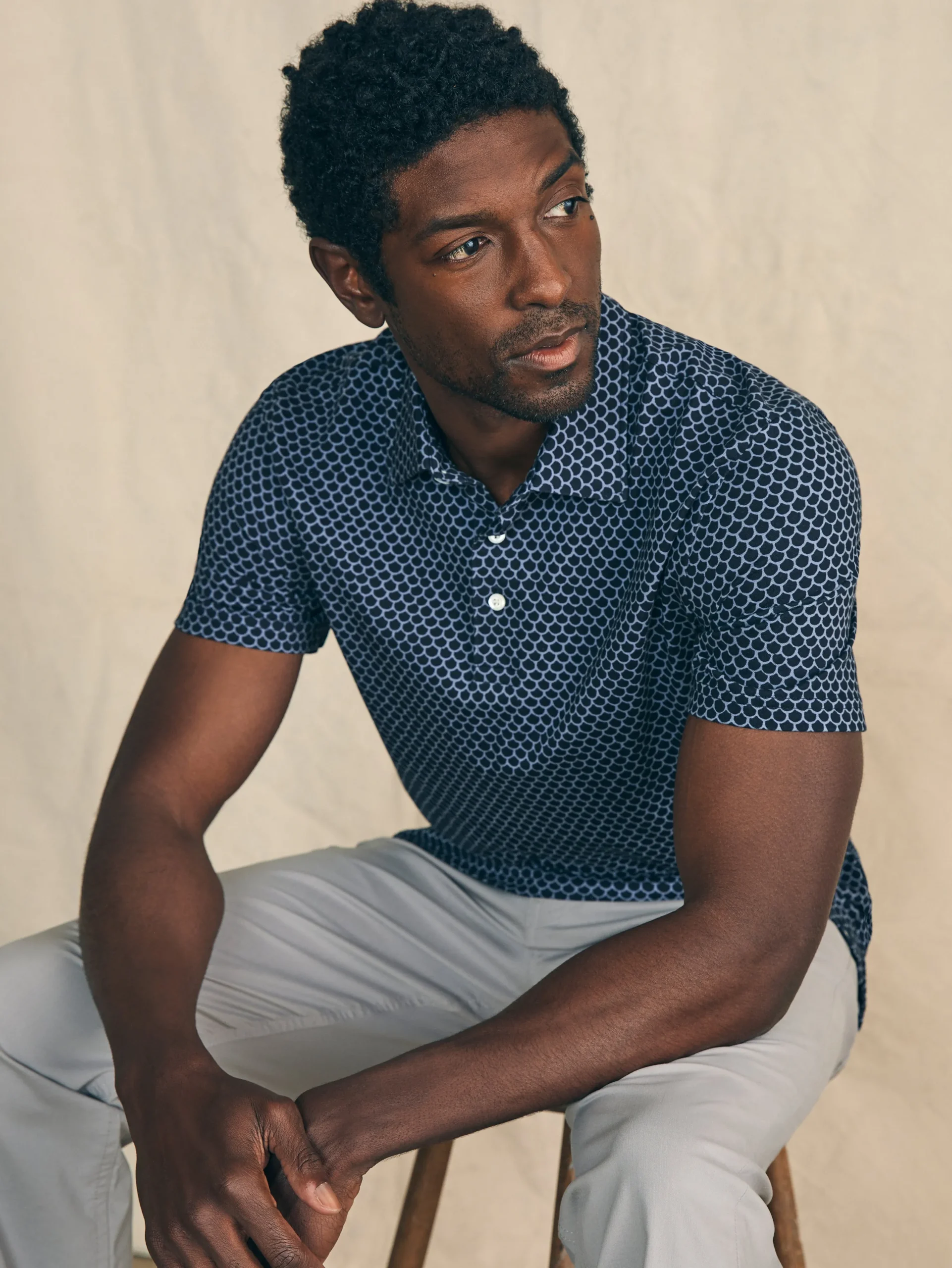 Faherty Brand Polo Shirts*Movement™ Short-Sleeve Pique Polo Shirt -