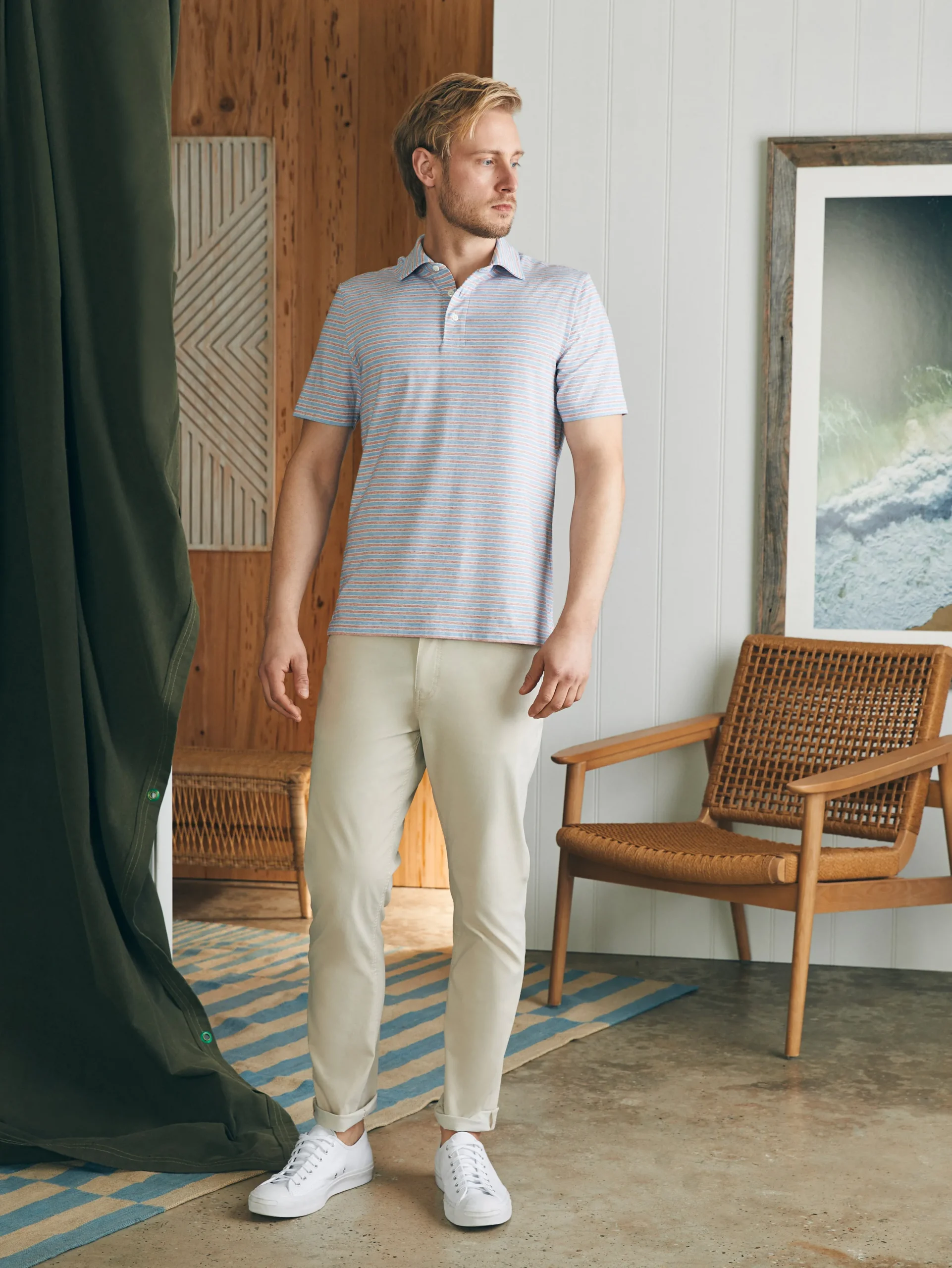 Faherty Brand Polo Shirts*Movement™ Short-Sleeve Polo Shirt (Tall) -