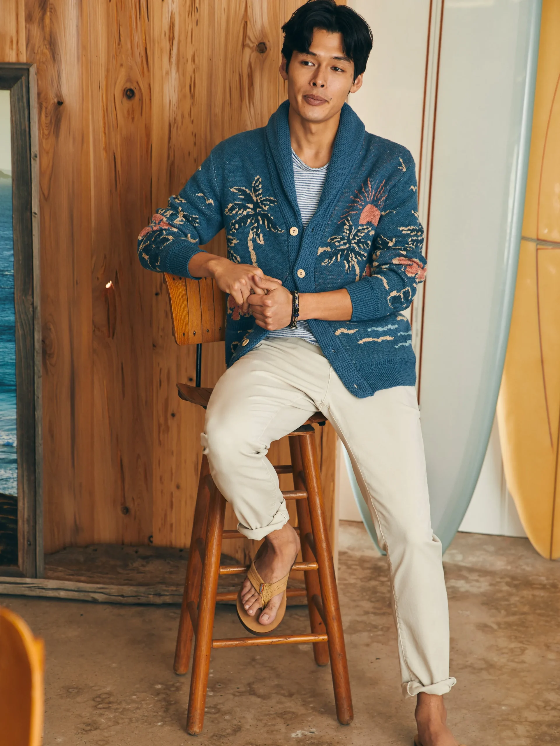 Faherty Brand Sweaters*Offshore Swell Cardigan -