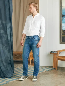 Faherty Brand Pants*Organic Cotton Slim Straight Denim (32" Inseam) -
