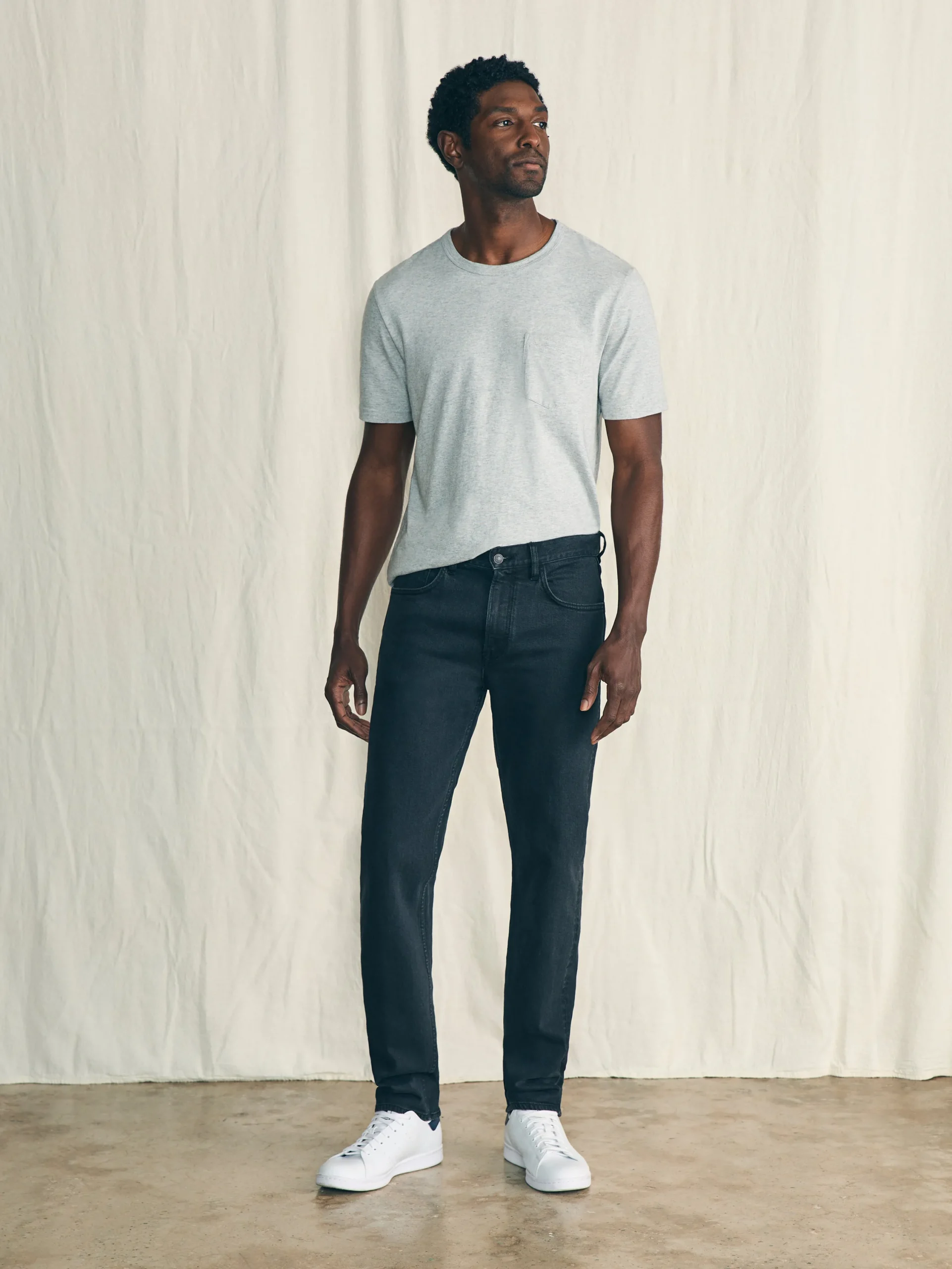 Faherty Brand Pants*Organic Cotton Slim Straight Denim (32" Inseam) -