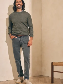 Faherty Brand Pants*Organic Cotton Slim Straight Denim (32" Inseam) -