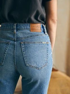 Women Faherty Brand Pants|Jeans*Organic Cotton Slim Straight Ankle Denim -