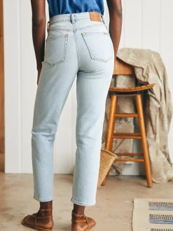 Women Faherty Brand Pants|Jeans*Organic Cotton Slim Straight Ankle Denim -