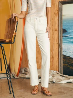 Women Faherty Brand Pants|Jeans*Organic Cotton Slim Straight Ankle Denim -