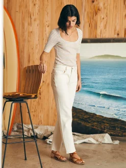 Women Faherty Brand Pants|Jeans*Organic Cotton Slim Straight Ankle Denim -
