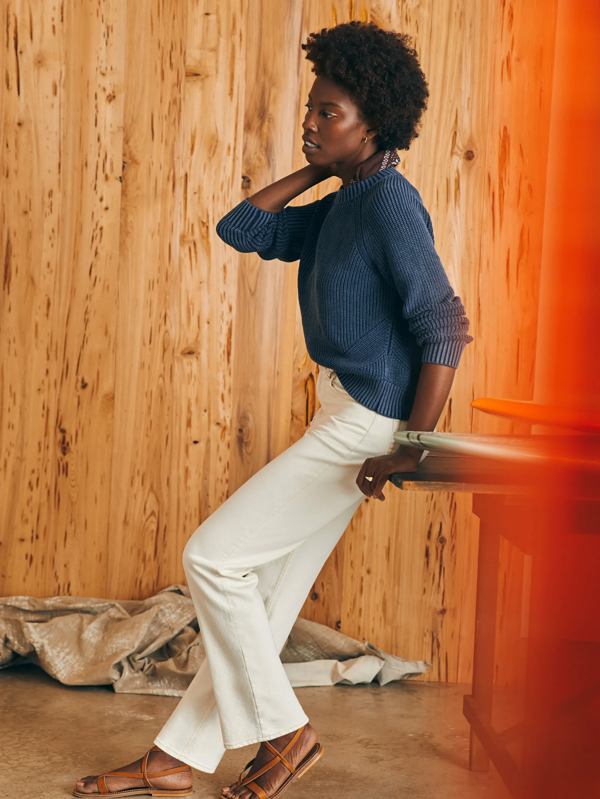 Women Faherty Brand Pants|Jeans*Organic Cotton Slim Straight Denim -