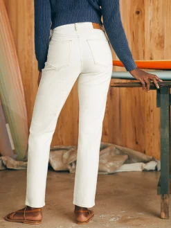 Women Faherty Brand Pants|Jeans*Organic Cotton Slim Straight Denim -