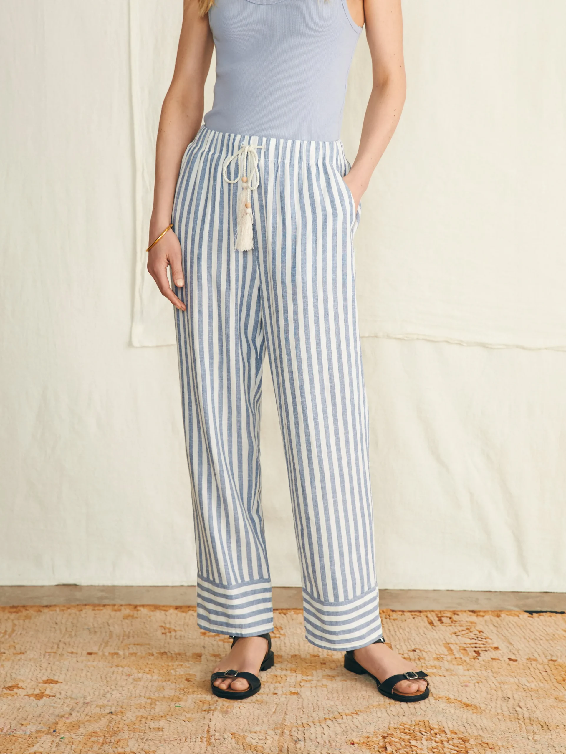 Women Faherty Brand Pants*Pacific Beach Linen Pant -