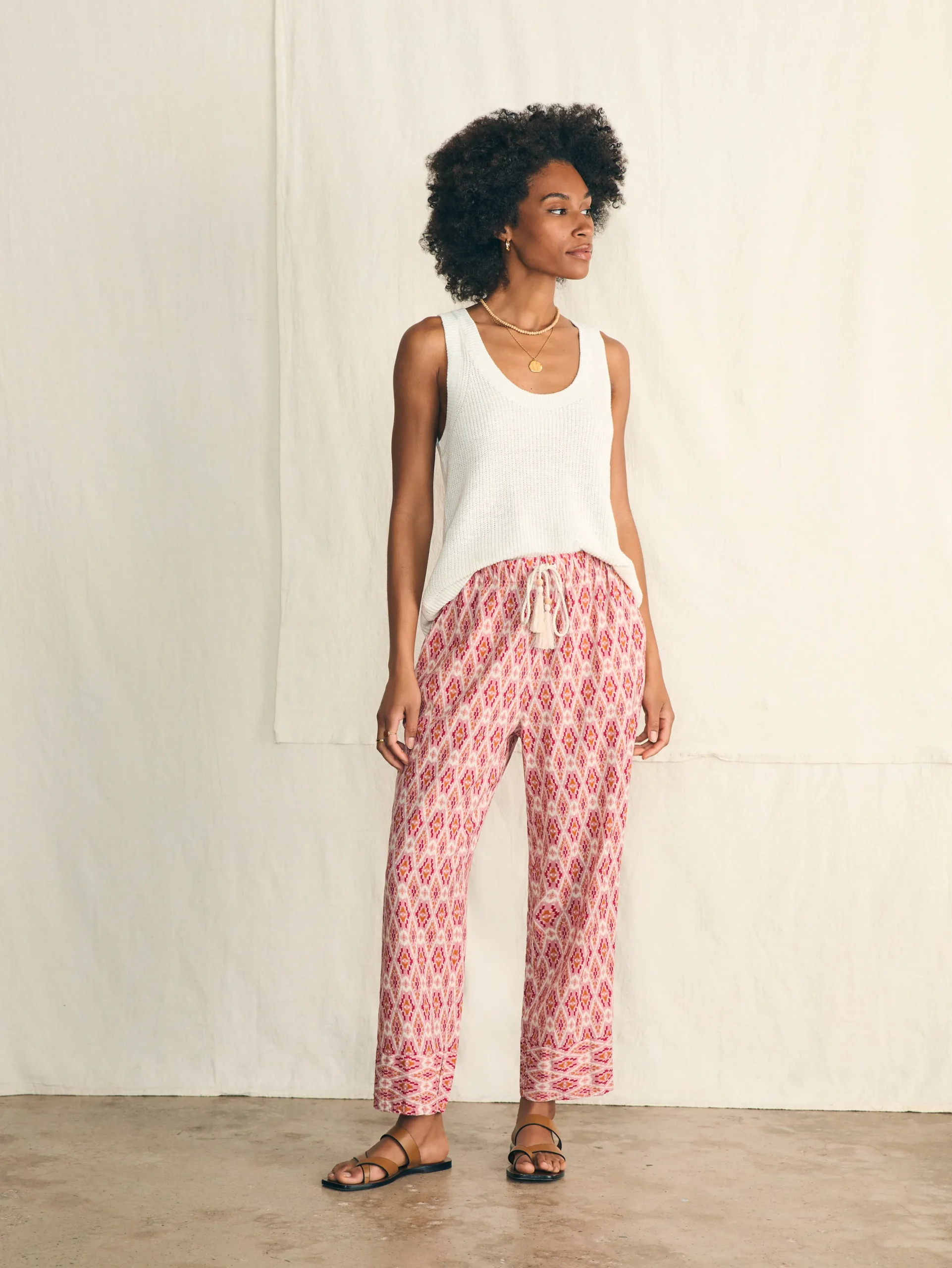 Women Faherty Brand Pants*Pacific Beach Linen Pant -
