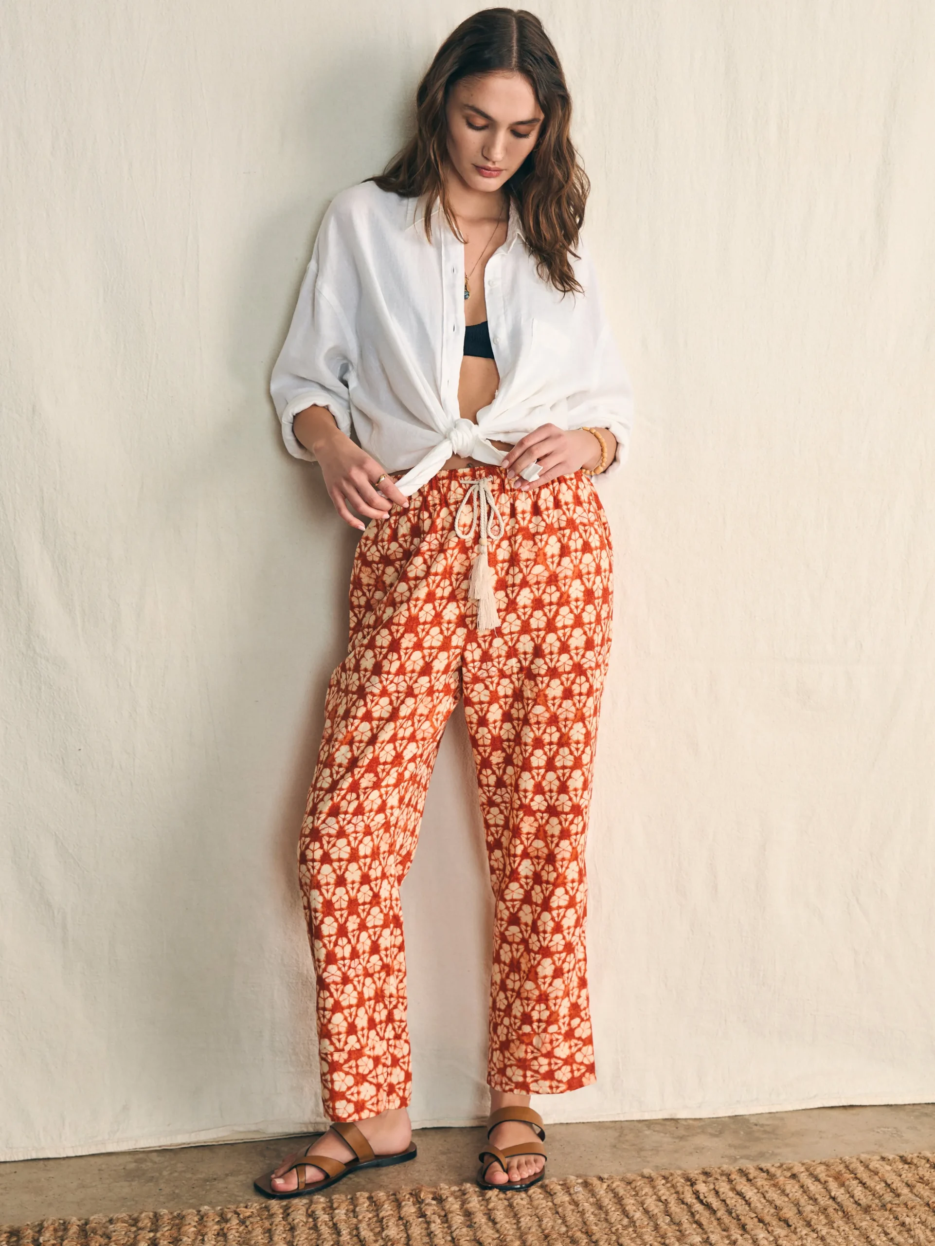 Women Faherty Brand Pants*Pacific Beach Linen Pant -