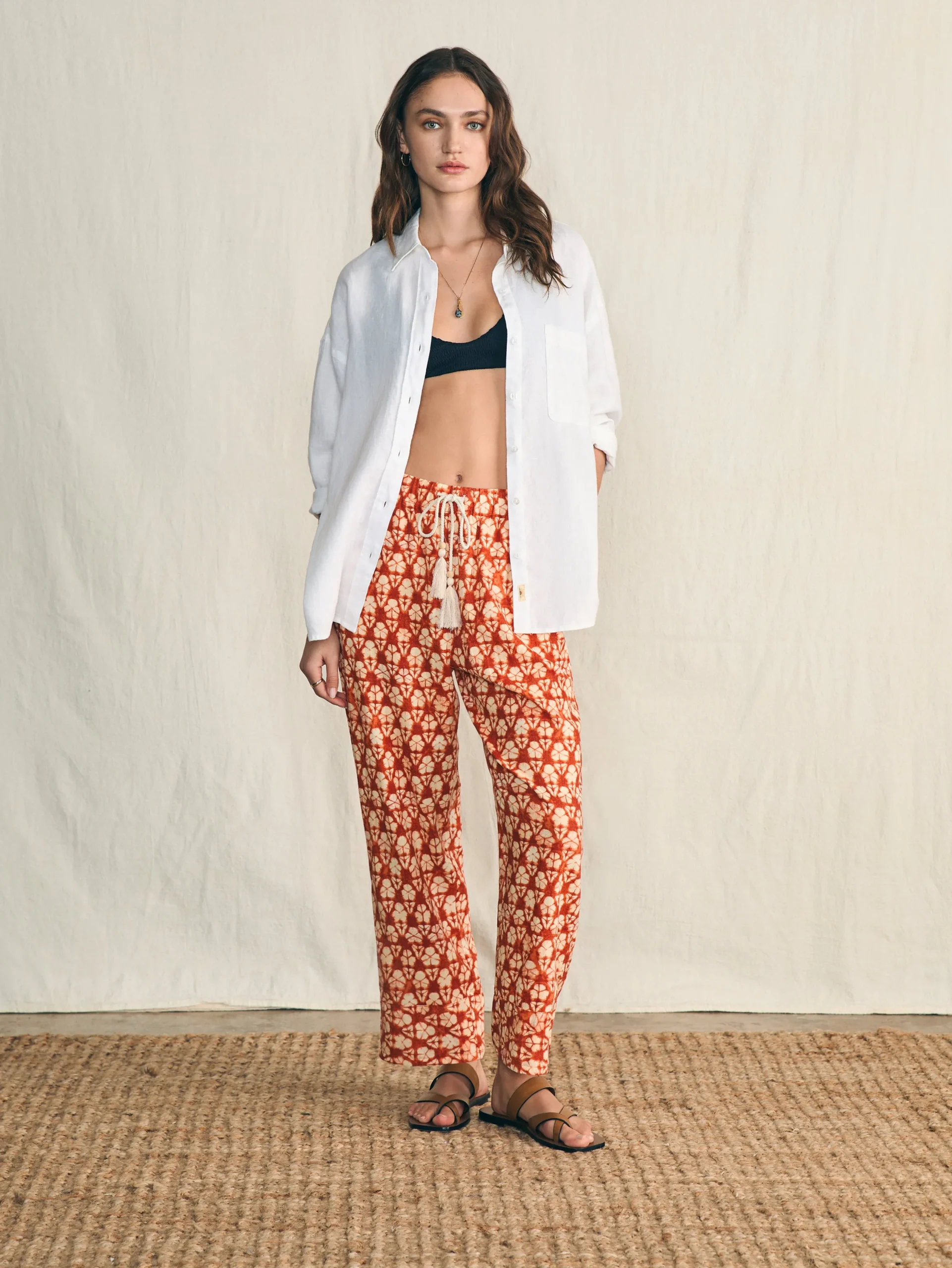 Women Faherty Brand Pants*Pacific Beach Linen Pant -