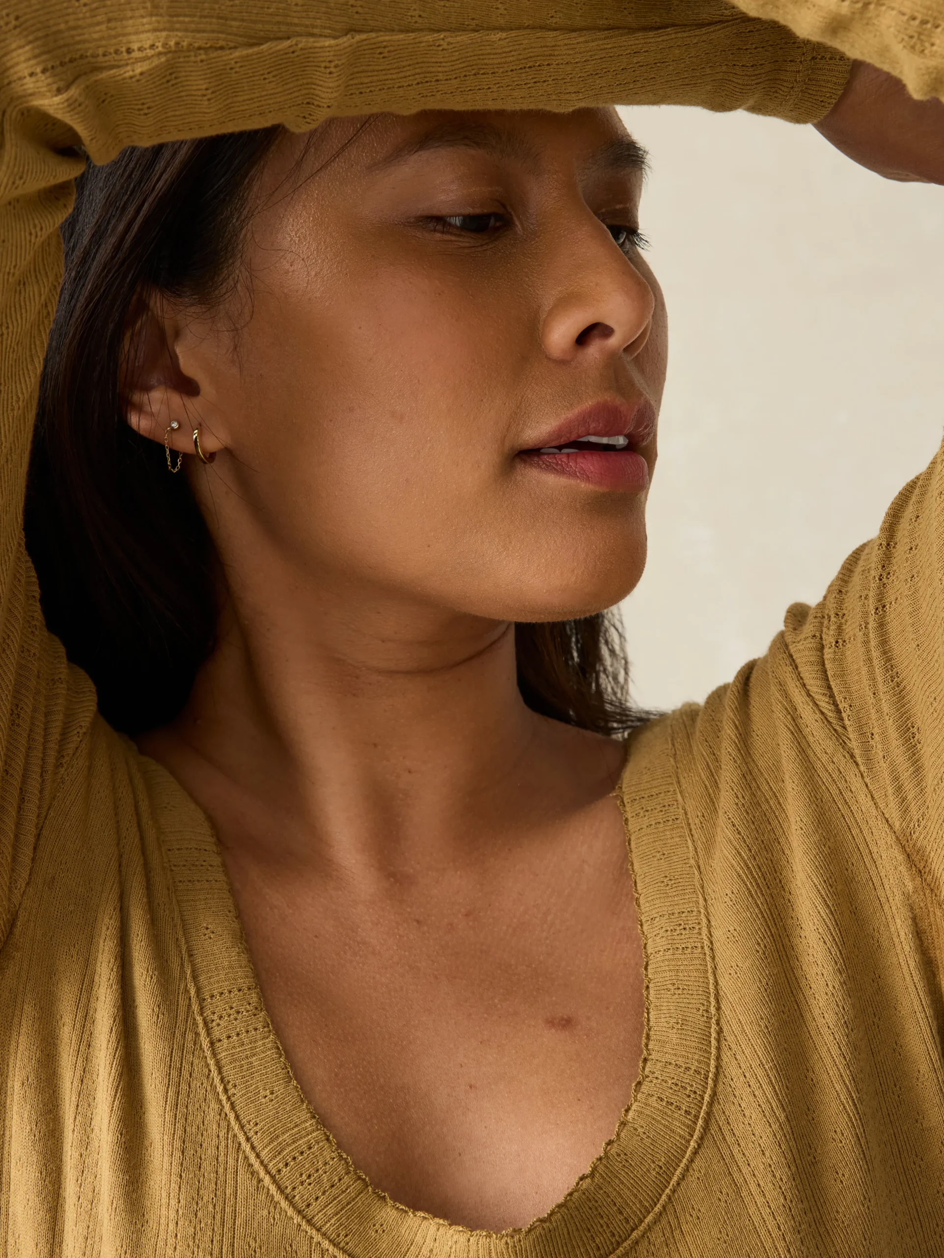 Women Faherty Brand T-Shirts*Pacific Pointelle Scoop Neck -