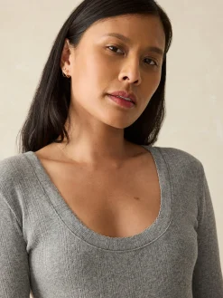 Women Faherty Brand T-Shirts*Pacific Pointelle Scoop Neck -