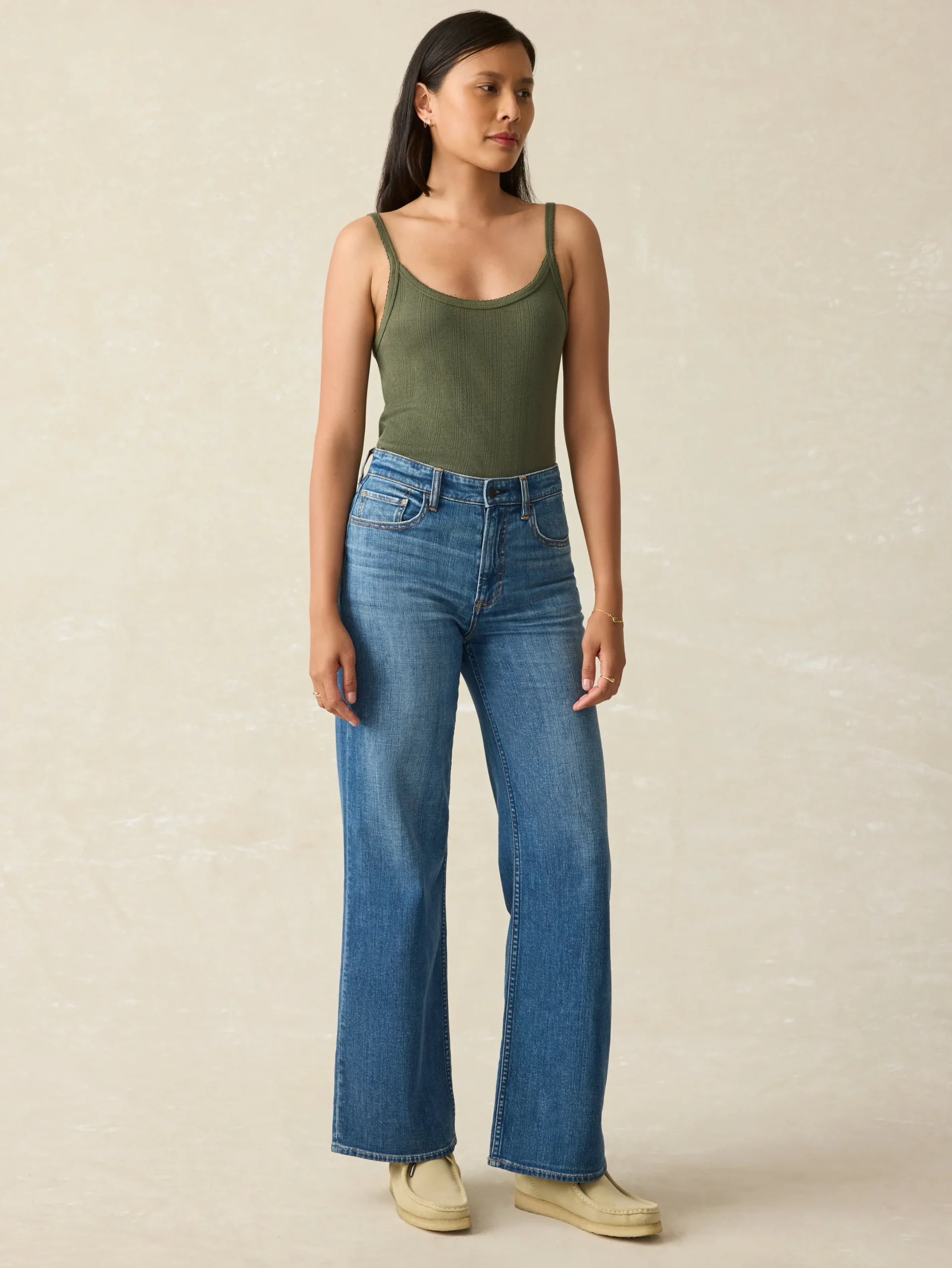 Women Faherty Brand T-Shirts*Pacific Pointelle Tank -