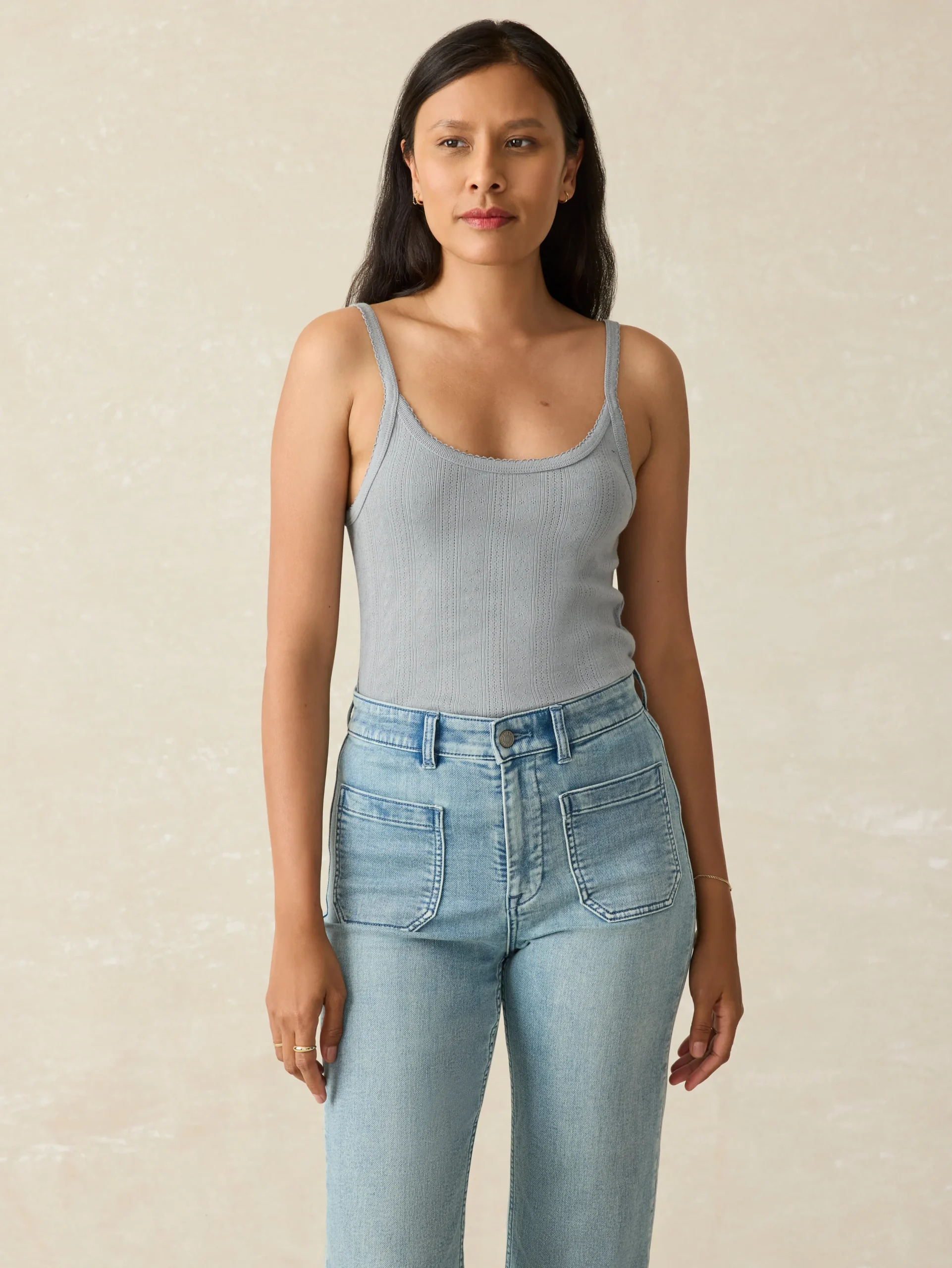 Women Faherty Brand T-Shirts*Pacific Pointelle Tank -
