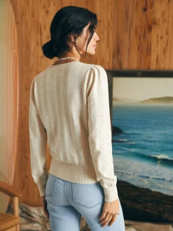 Women Faherty Brand Sweaters*Pointelle Lola Sweater -