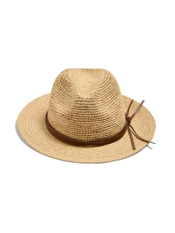 Women Faherty Brand Swim*Raffia Trim Crochet Fedora -