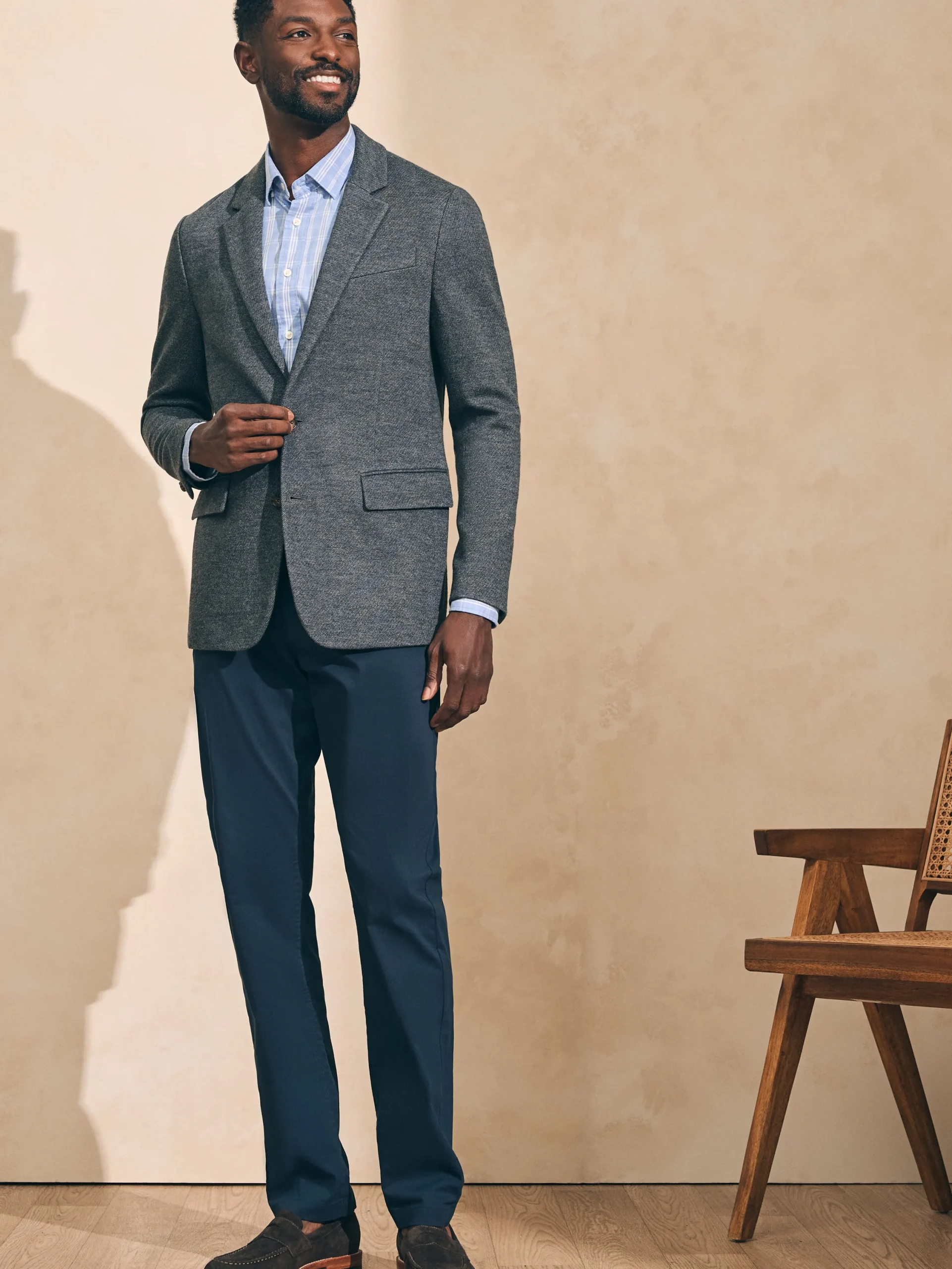 Faherty Brand Blazers*Reserve Twill Knit Blazer -