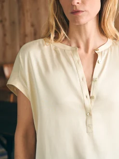 Women Faherty Brand Shirts & Tops*Sandwashed Silk Desmond Top -