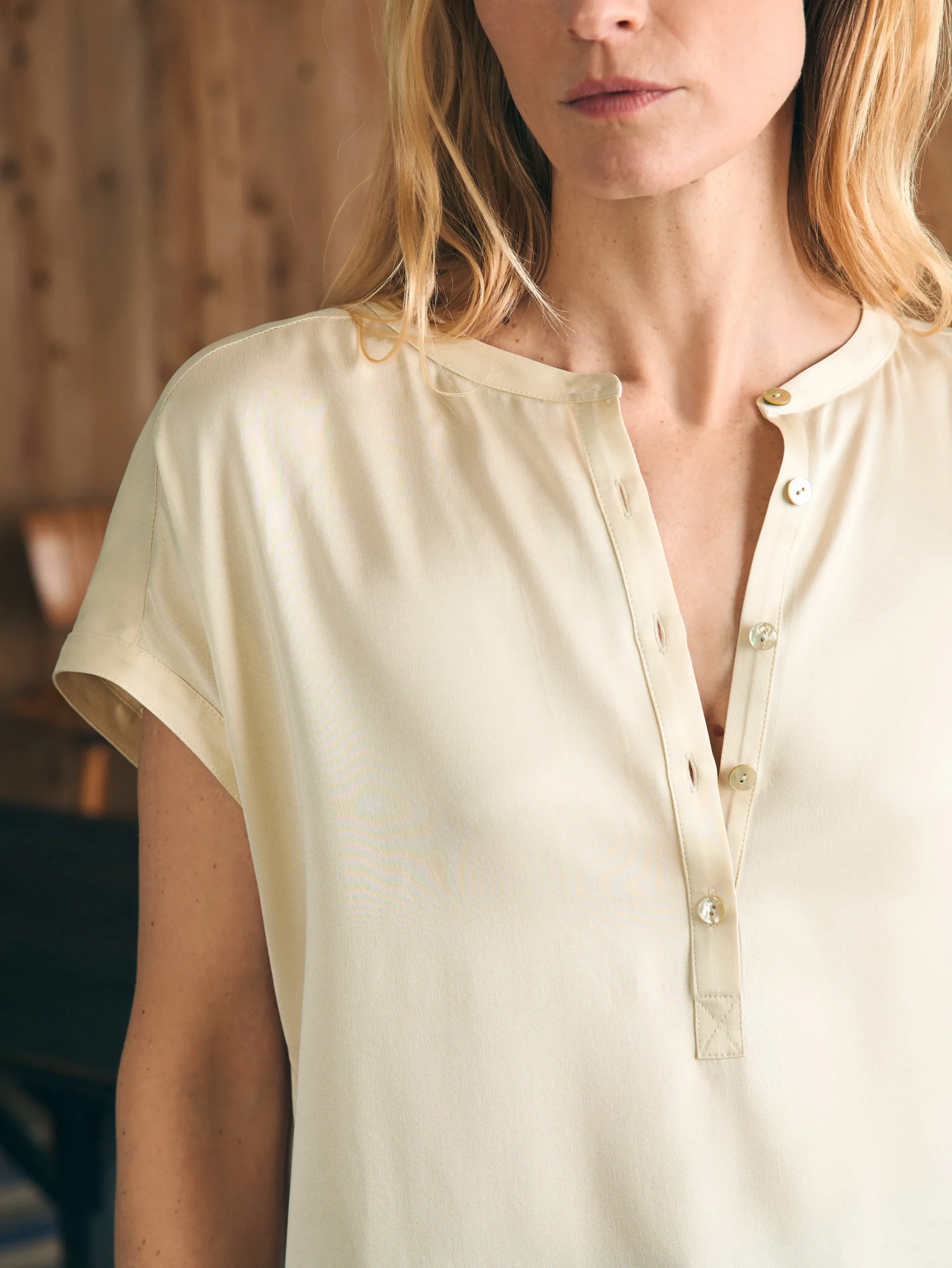 Women Faherty Brand Shirts & Tops*Sandwashed Silk Desmond Top -