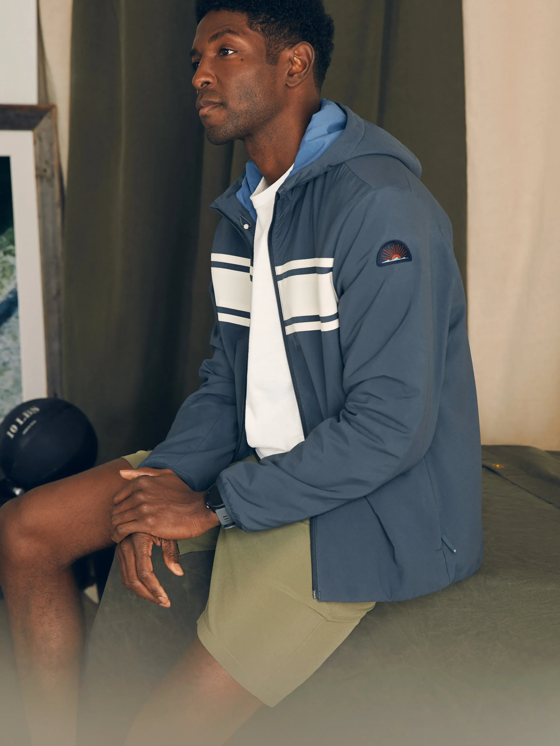 Faherty Brand Jackets & Vests*Shorelite Surf Stripe Jacket -