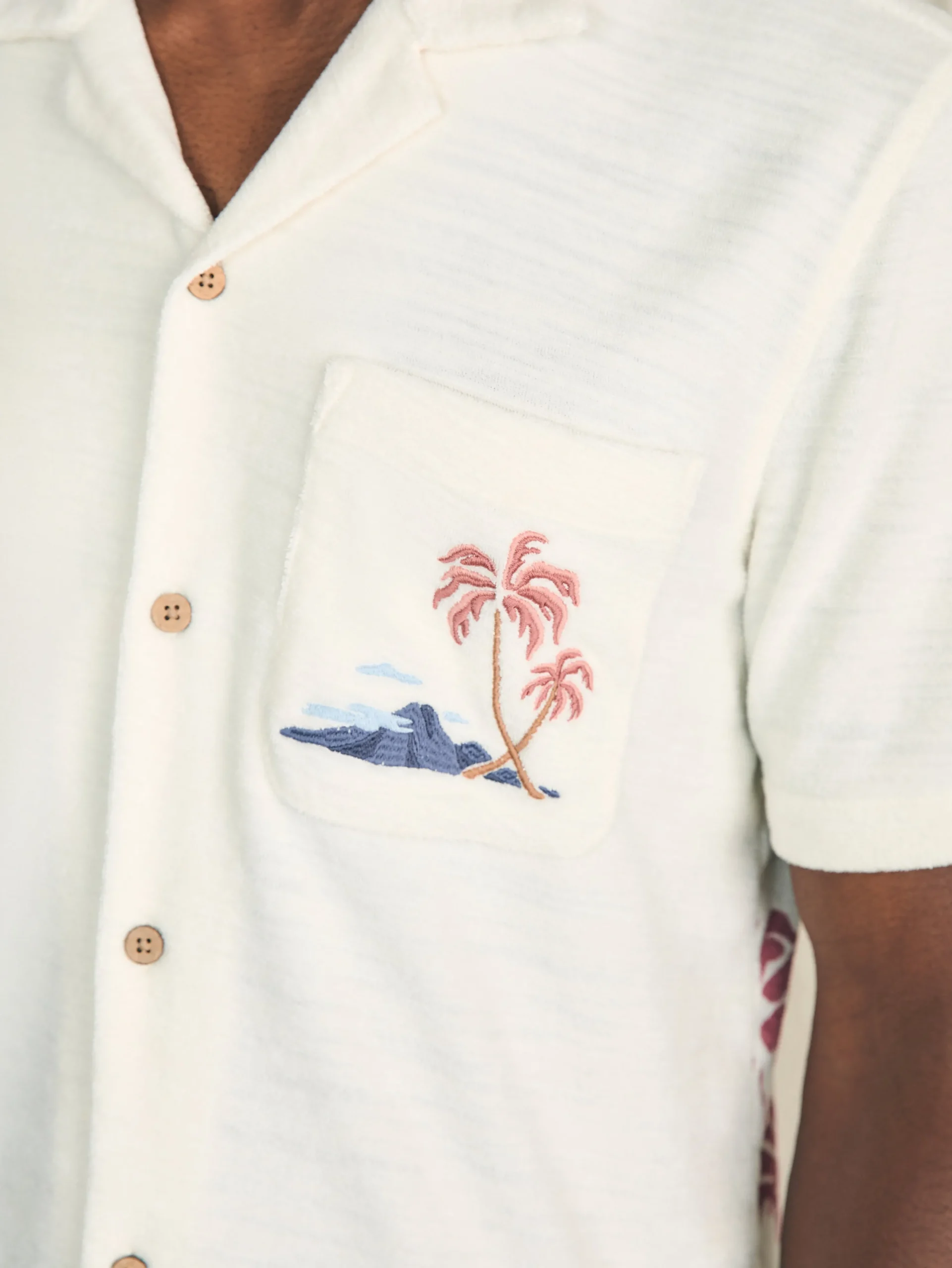 Faherty Brand Shirts*Short-Sleeve Cabana Towel Terry Shirt -