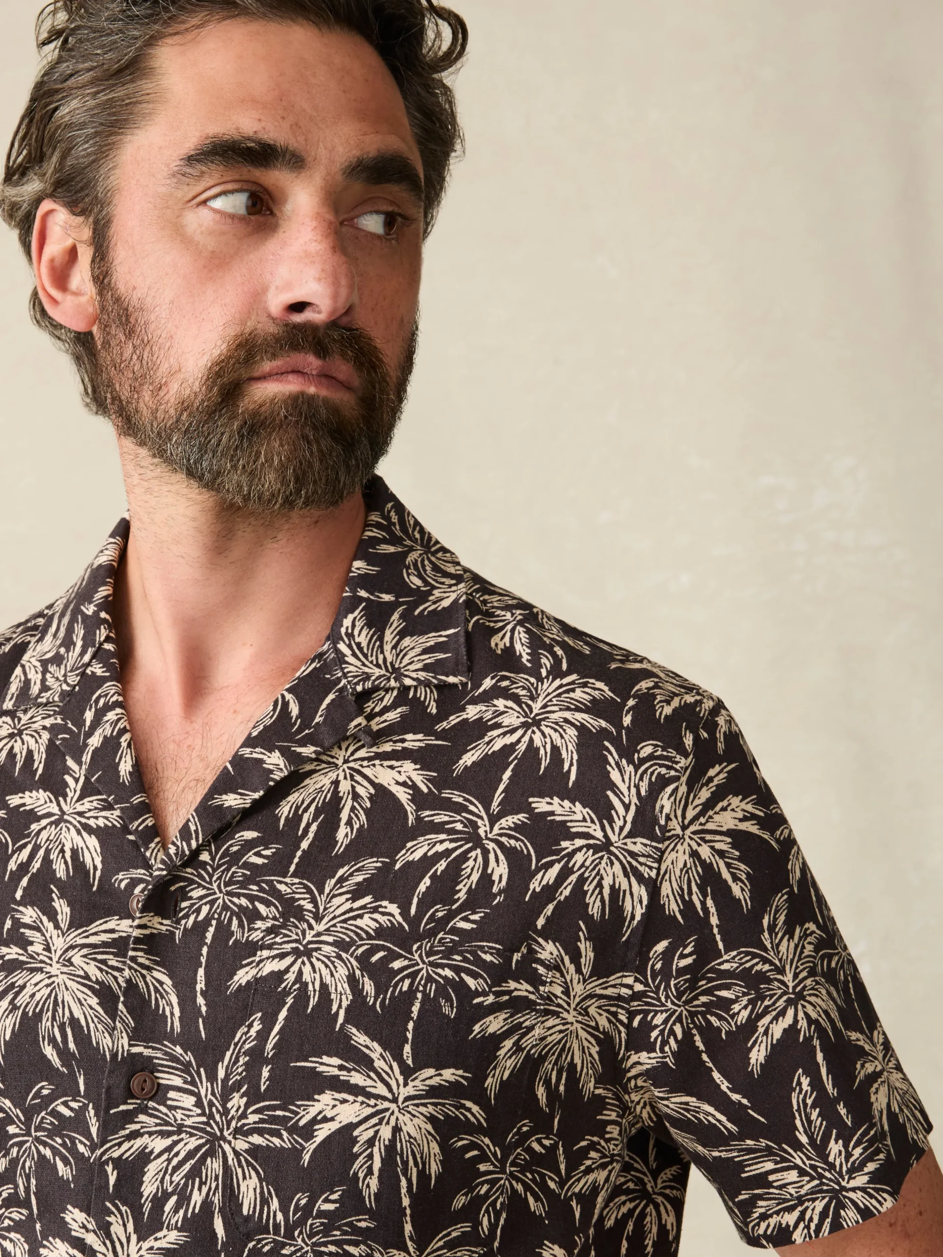 Faherty Brand Shirts*Short-Sleeve Hemp Blend Camp Shirt -