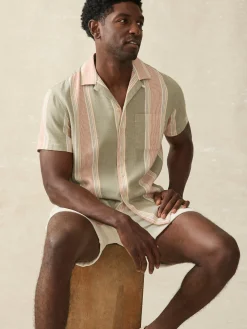 Faherty Brand Shirts*Short-Sleeve Hemp Blend Camp Shirt -