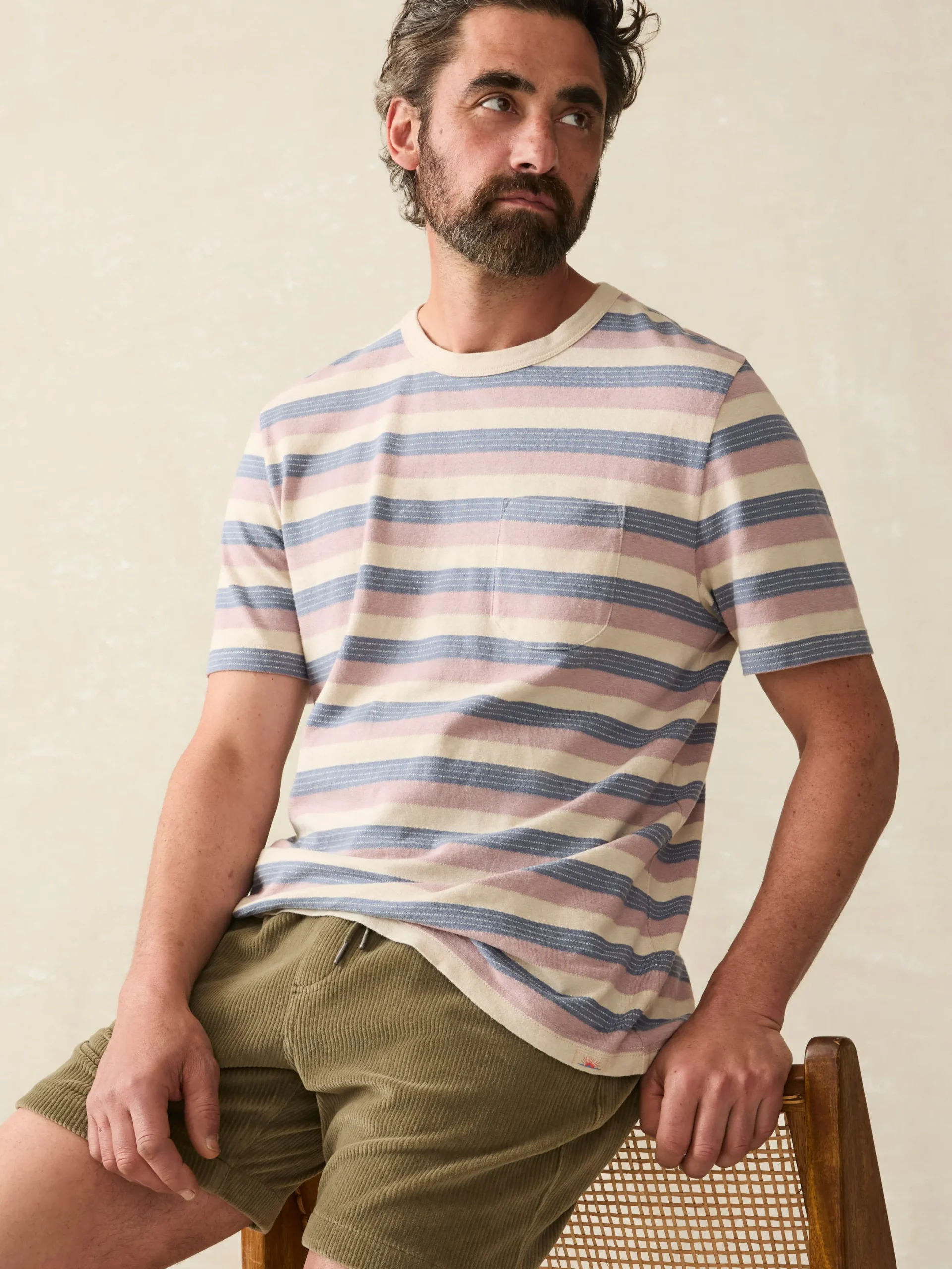 Faherty Brand T-Shirts & Henleys*Short-Sleeve Hemp Blend Tee -