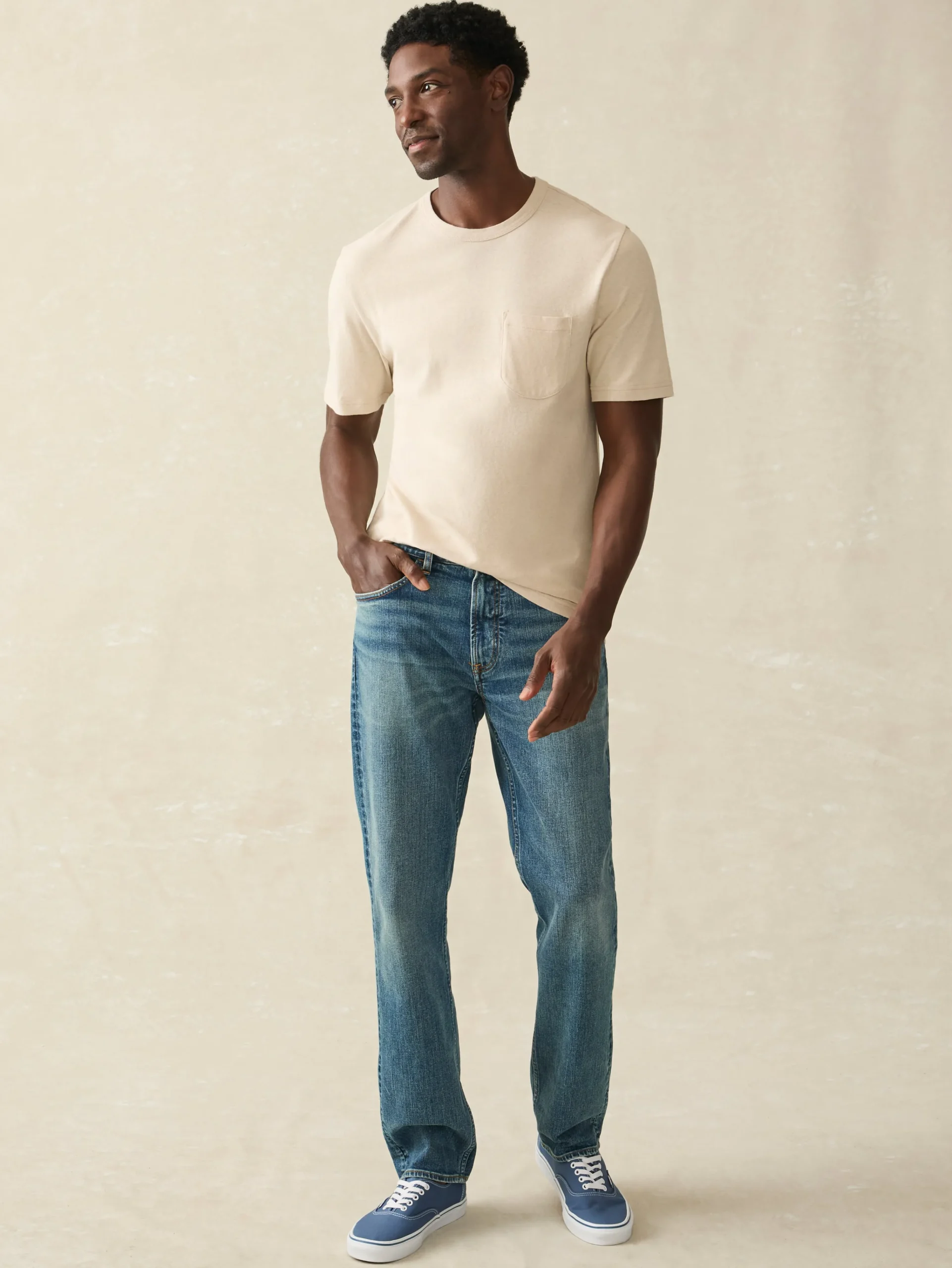 Faherty Brand T-Shirts & Henleys*Short-Sleeve Hemp Blend Tee -