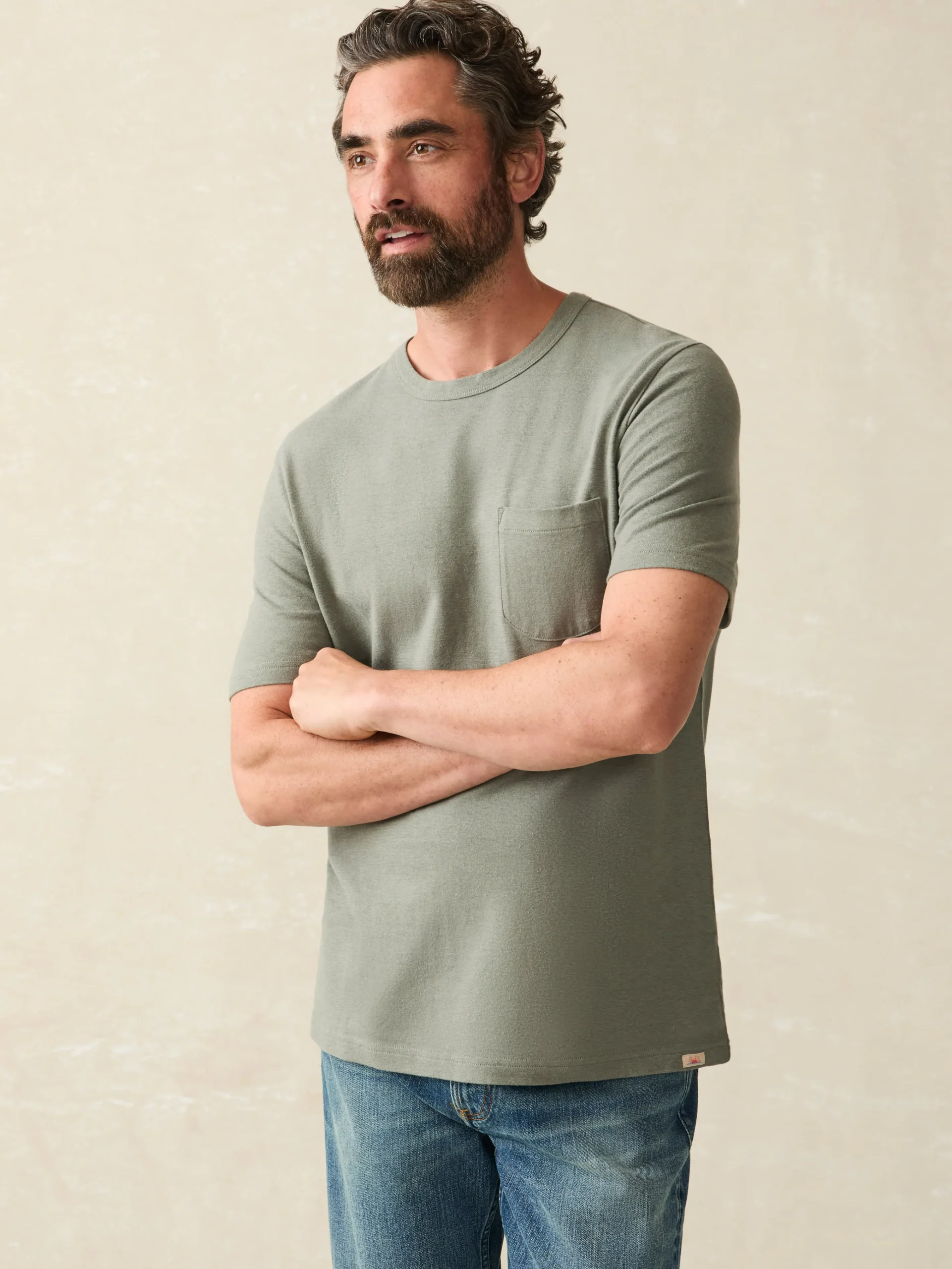 Faherty Brand T-Shirts & Henleys*Short-Sleeve Hemp Blend Tee -