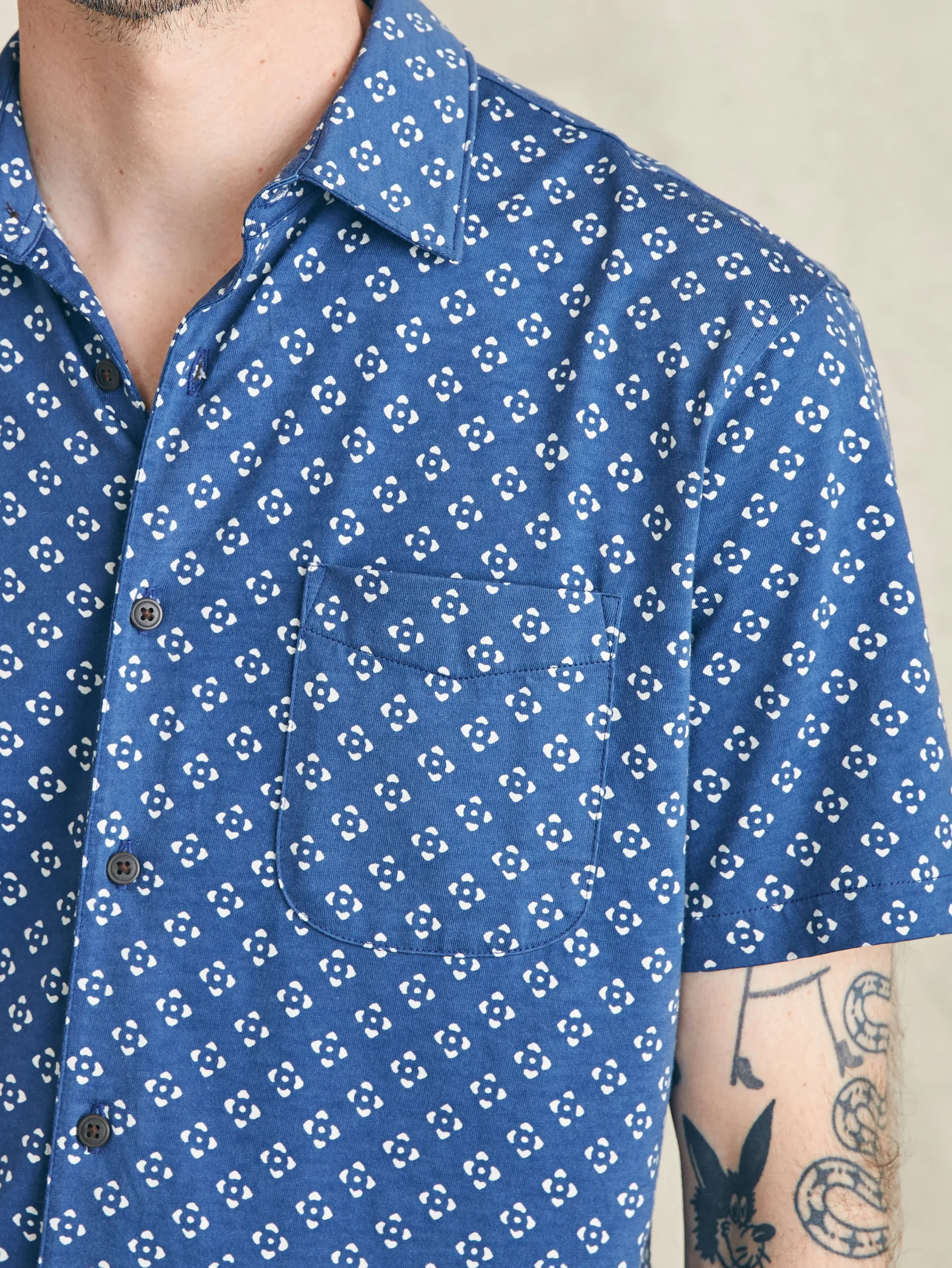 Faherty Brand Shirts*Short-Sleeve Hermosa Knit Shirt -