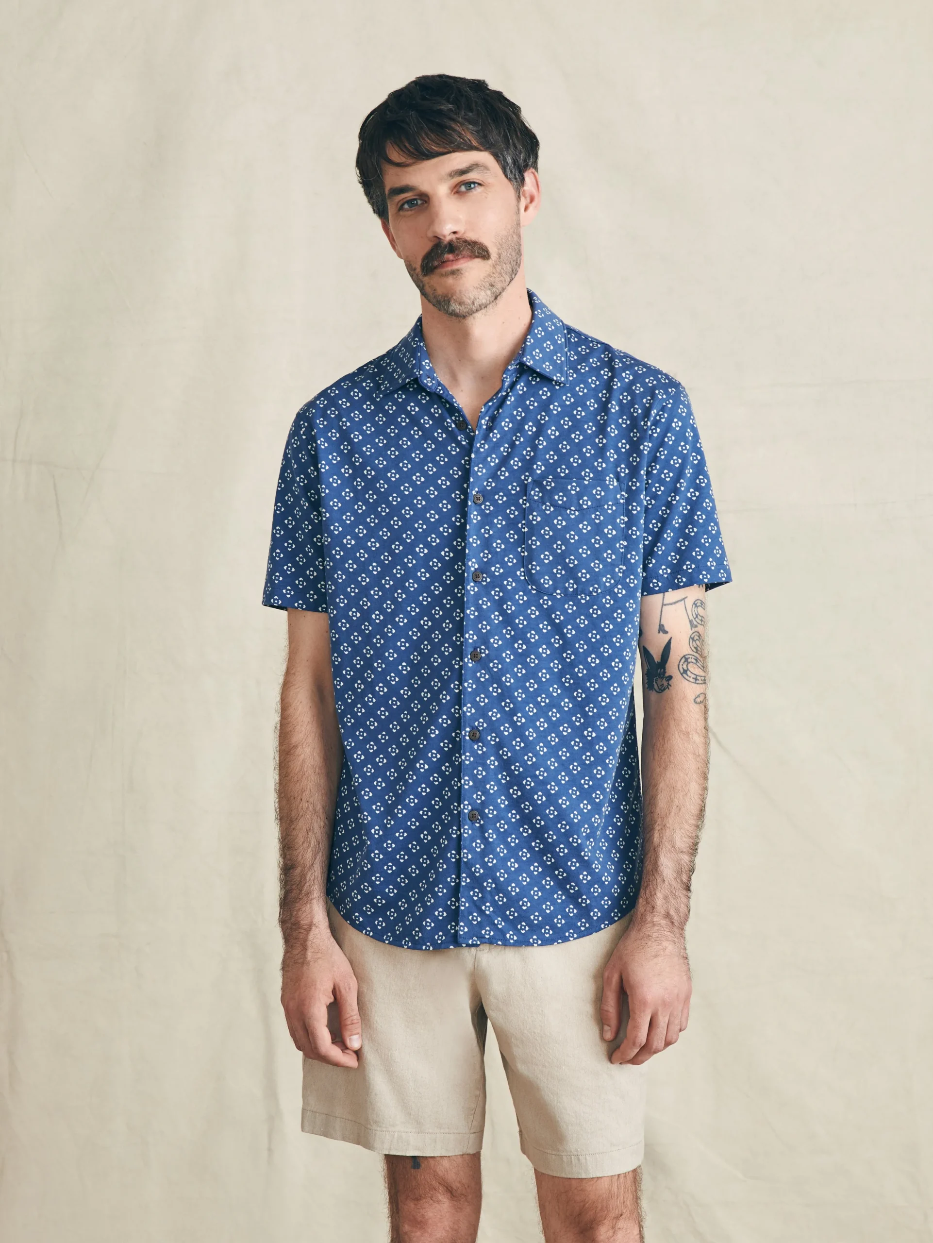 Faherty Brand Shirts*Short-Sleeve Hermosa Knit Shirt -