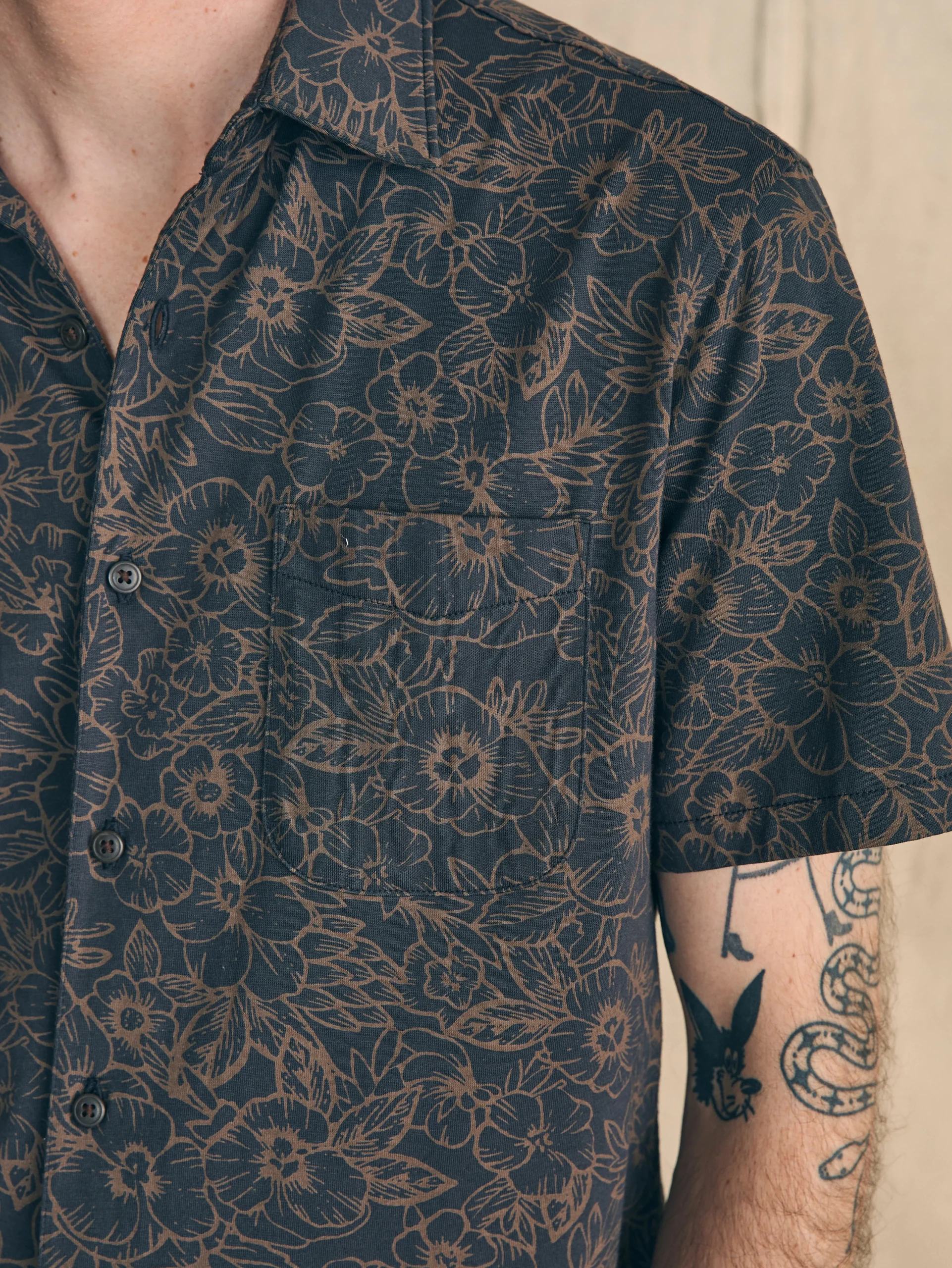 Faherty Brand Shirts*Short-Sleeve Hermosa Knit Shirt -