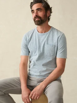 Faherty Brand T-Shirts & Henleys*Short-Sleeve Indigo Pocket Tee -