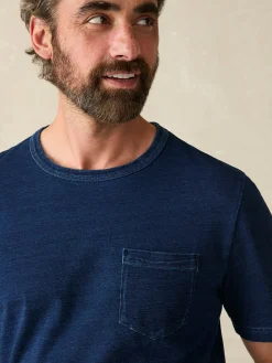 Faherty Brand T-Shirts & Henleys*Short-Sleeve Indigo Pocket Tee -