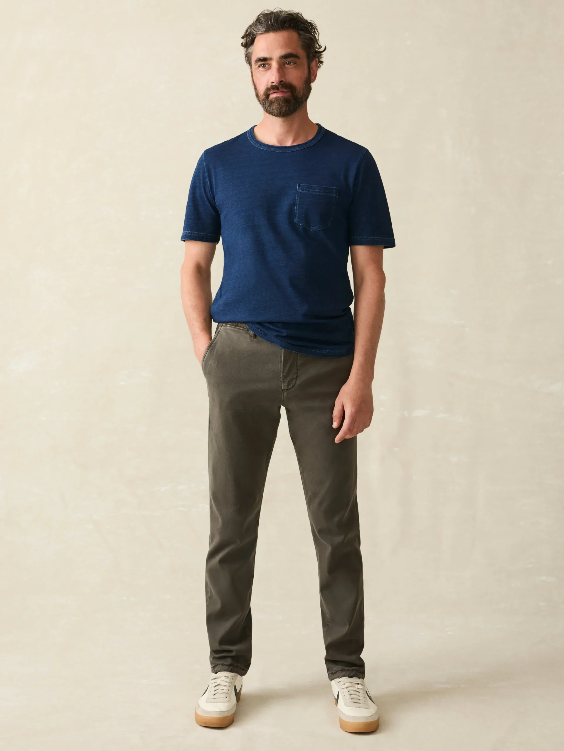 Faherty Brand T-Shirts & Henleys*Short-Sleeve Indigo Pocket Tee -