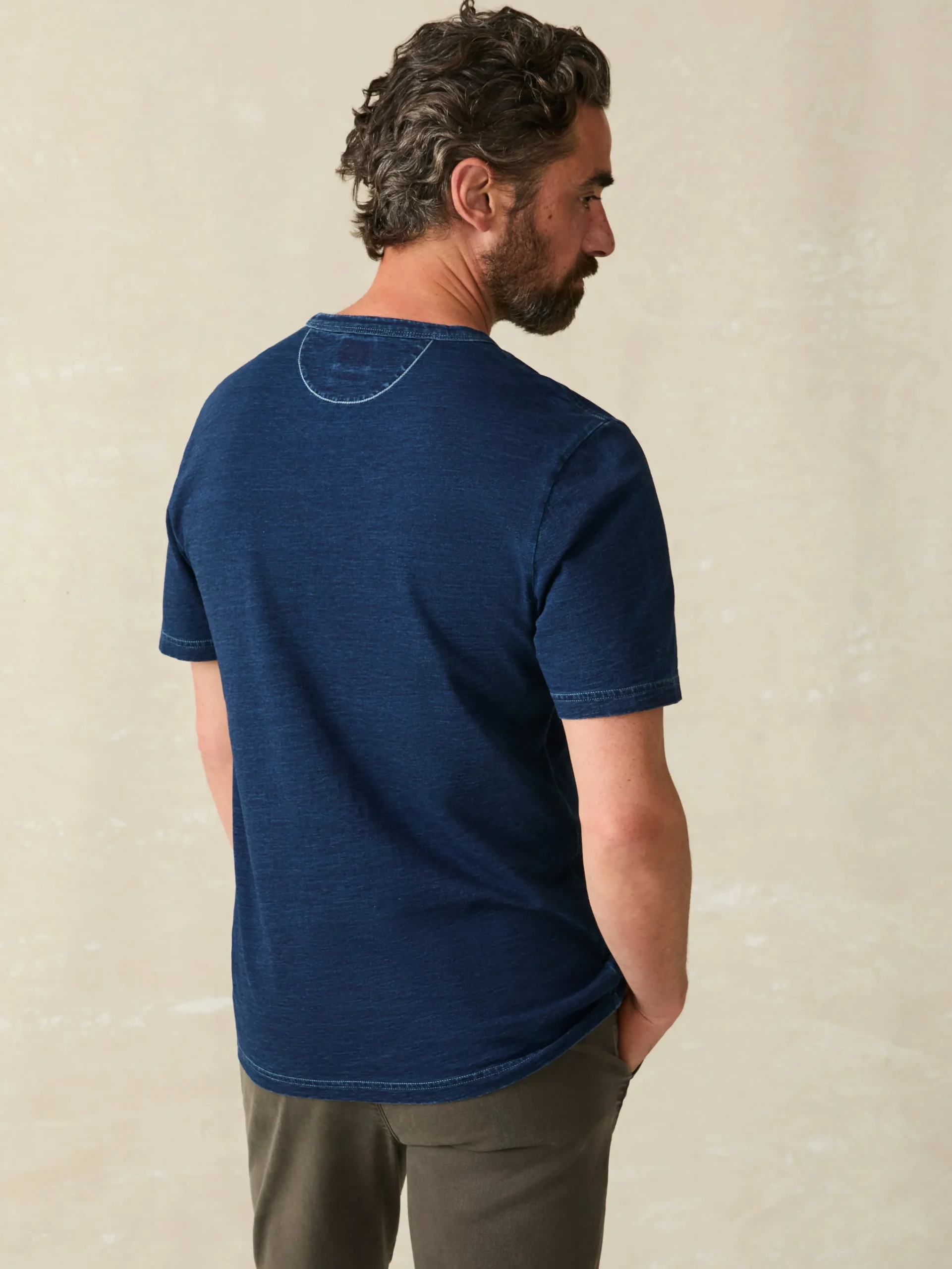 Faherty Brand T-Shirts & Henleys*Short-Sleeve Indigo Pocket Tee -