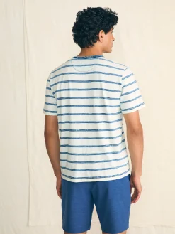 Faherty Brand T-Shirts & Henleys*Short-Sleeve Indigo Pocket Tee -