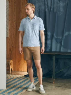 Faherty Brand Polo Shirts*Short-Sleeve Indigo Polo Shirt -