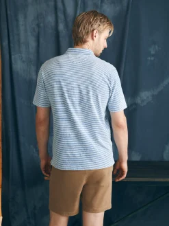 Faherty Brand Polo Shirts*Short-Sleeve Indigo Polo Shirt -