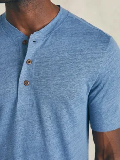 Faherty Brand T-Shirts & Henleys*Short-Sleeve Linen Henley -
