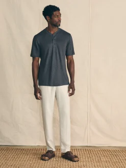 Faherty Brand T-Shirts & Henleys*Short-Sleeve Linen Henley -