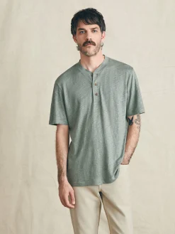 Faherty Brand T-Shirts & Henleys*Short-Sleeve Linen Henley -